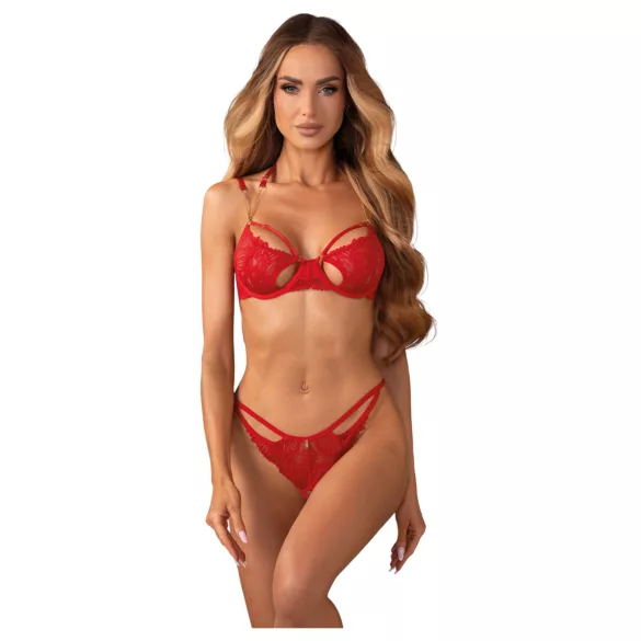 Obsessive Matildea - bh set - kant - rood