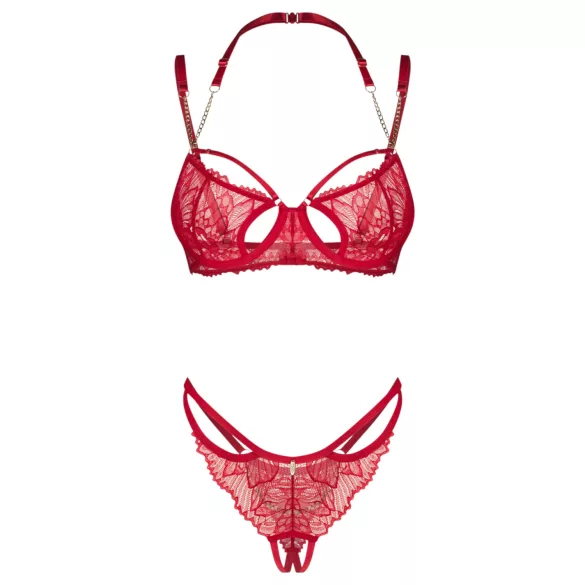 Obsessive Matildea - bh set - kant - rood - L/XL