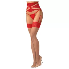 Obsessive Matildea - kanten hold-up kousen - rood - L/XL