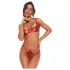 Obsessive Luise - 2-delige lingerieset met tulpenmotief (rood)