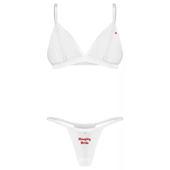 Obsessive Weddya Bride - tweedelige bruidsset (wit) - L/XL