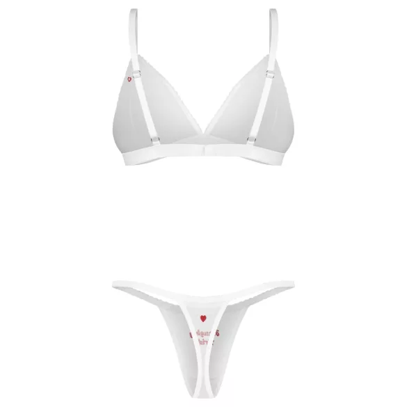 Obsessive Weddya Bride - tweedelige bruidsset (wit) - L/XL