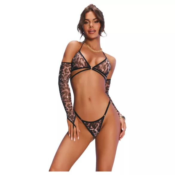 Obsessive Addia - luipaardprint netset - L/XL