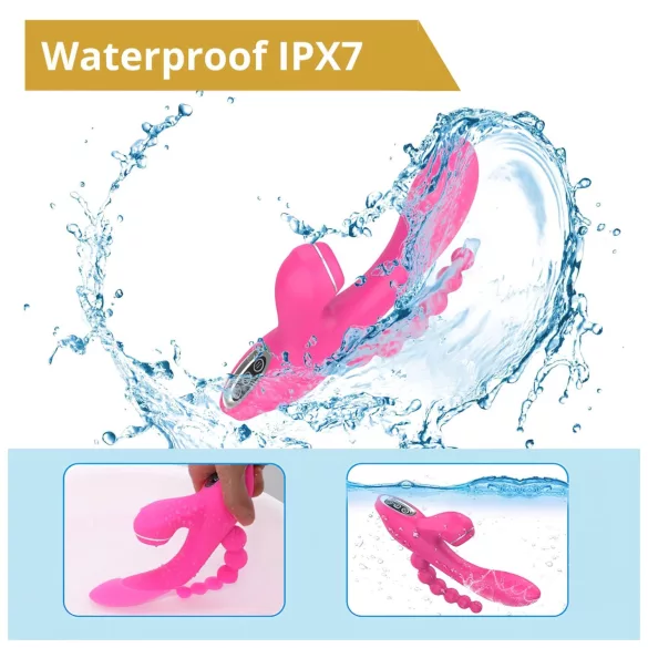 Erospace Sweet Play - G-punt vibrator met anaalsonde en zuigfunctie (roze)