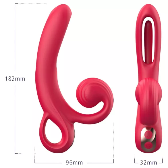 Sweet Play - rabbit vibrator - clitorisstimulatie - siliconen rood
