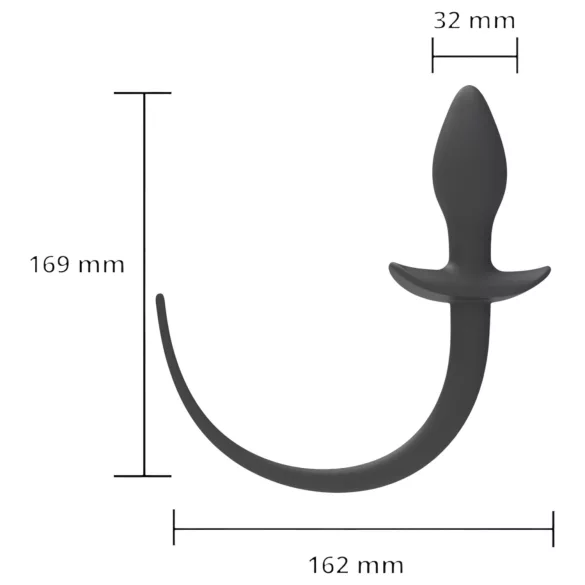Wild Play - anale plug met staart - zwart