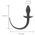 Wild Play - anale plug met staart - zwart