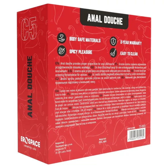 Erospace Wild Play - anale douche (zwart)