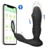 Erospace Men's Play - app-gestuurde, stotende anale vibrator (zwart)