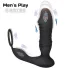 Erospace Men's Play - app-gestuurde, stotende anale vibrator (zwart)