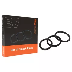 Men's Play - penisring set - zwart - 3 stuks