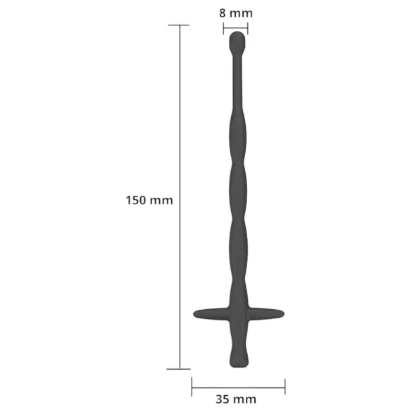 Men's Play - siliconen dilator - zwart