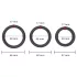 Men's Play - penisring set - dik siliconen - zwart - 3 stuks