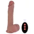 Erospace Natural Play - levensechte stotende-draaiende vibrator (huidskleur)
