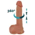 Erospace Natural Play - levensechte stotende-draaiende vibrator (huidskleur)