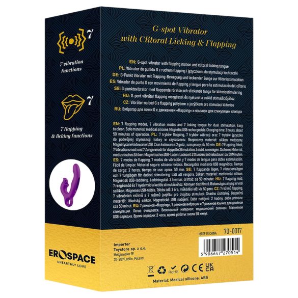 Sweet Play - G-spot vibrator met likbeweging - paars