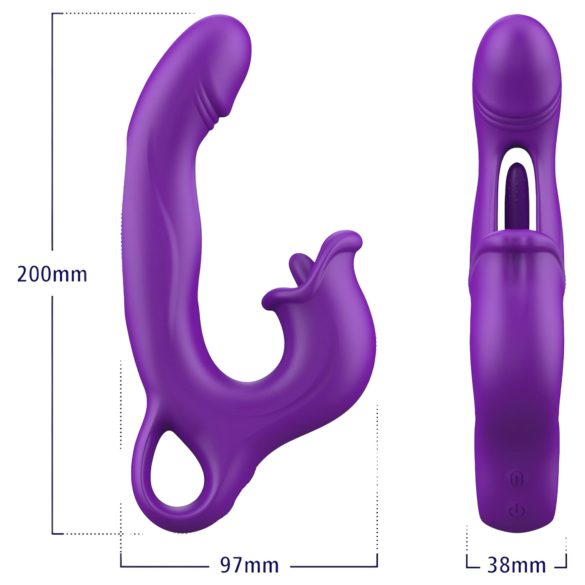Sweet Play - G-spot vibrator met likbeweging - paars