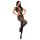 Livco Tubiana - gestreepte, open net catsuit - zwart - S-L