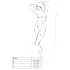 Passion BS020 - open catsuit met versiering - zwart - S-L