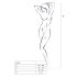 Passion BS024 - Netstof hartjes set (wit) - S-L