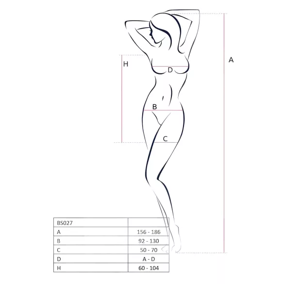 Passion BS027 - net mini jurkje - zwart - S-L