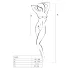 Passion BS034 - lingerie set - bloemenkant netstof - zwart - S-L