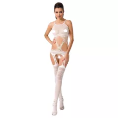 Passion BS047 - open net set met uitsnede - wit - S-L