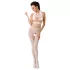 Passion BS048 - open bodystocking met nekhalsluiting - wit - S-L
