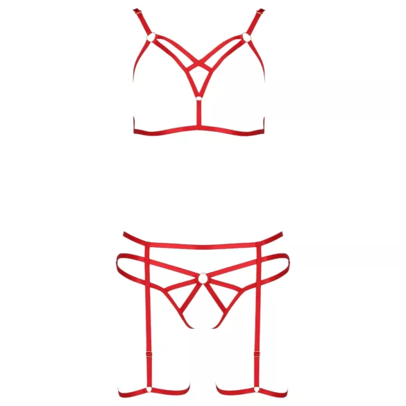 Passion Magali - lichaamsgarnituur set - 3-delig - rood