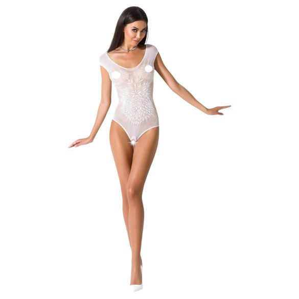 Passion BS064 - Opengewerkt netstof body (wit) - S-L