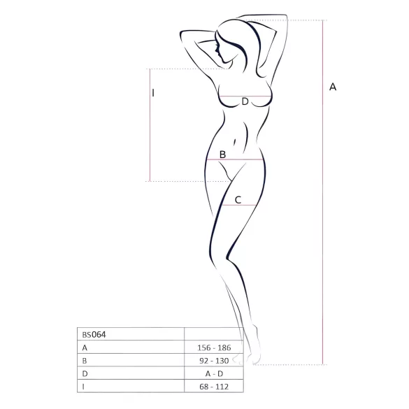 Passion BS064 - open wit net-body (S-L)