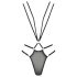 Passion Devil Kersen - Metalen Ring Lichaamsharnas Body (Zwart) - L/XL
