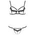 Passion Devil Solon - kanten harnas set (zwart) - L/XL