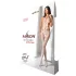 Passion BS084 - kanten catsuit met vetersluiting - wit - S-L