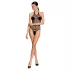 Passion BS087 - transparante net body - zwart - S-L