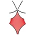 Passie Pioen - body met zijuitsnijding (rood) - L/XL