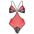 Passie Pioen - body met zijuitsnijding (rood)