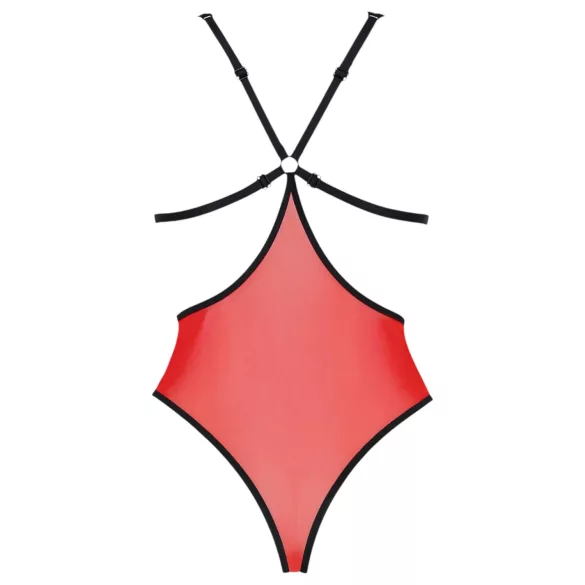 Passie Pioen - body met zijuitsnijding (rood)