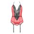 Passion Peonia - lingerie set - top en string - rood - L/XL