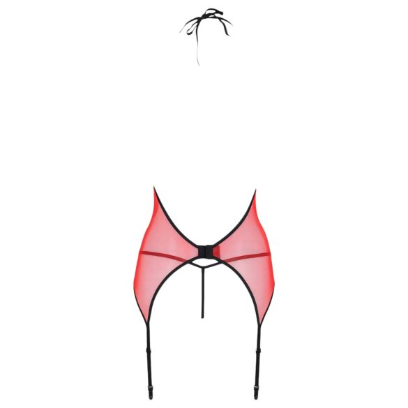 Passion Peonia - lingerie set - top en string - rood - L/XL