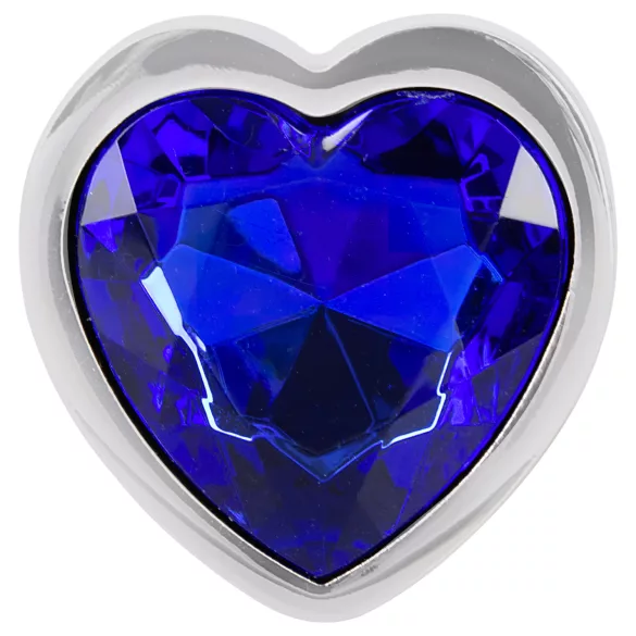 Magic Shiver - metalen buttplug met blauwe steen