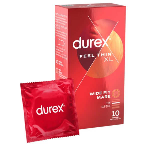 Durex Feel Thin XL - condooms - extra dun voor meer gevoel - 10 stuks