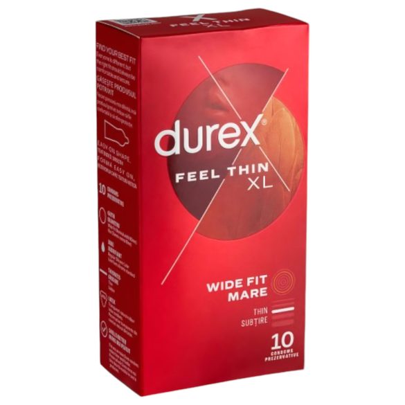 Durex Feel Thin XL - condooms - extra dun voor meer gevoel - 10 stuks