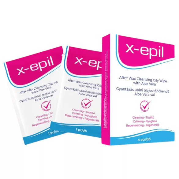 X-Epil - Ontharingsdoekjes olie - Aloe Vera - 4 stuks