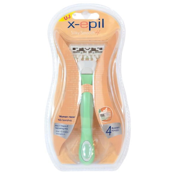 X-Epil Silky Smooth - dames scheermes met vervangbare kop - 4 mesjes