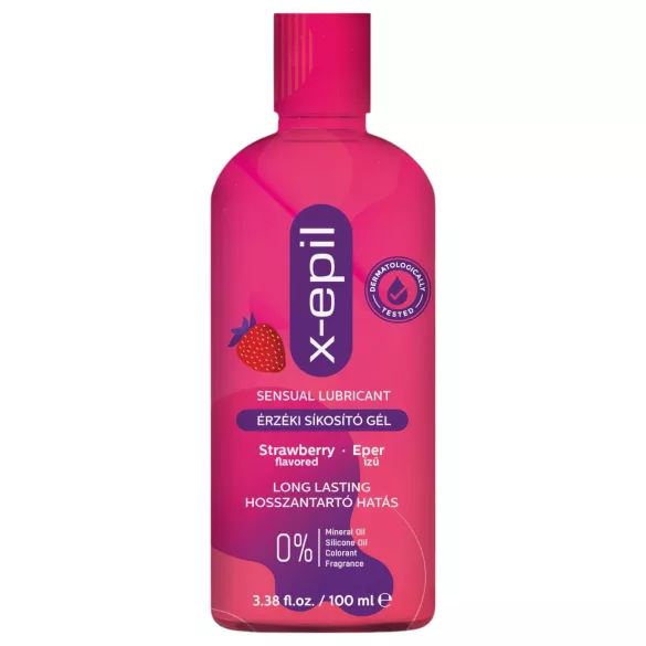X-Epil - glijmiddel gel - aardbei smaak - 100ml