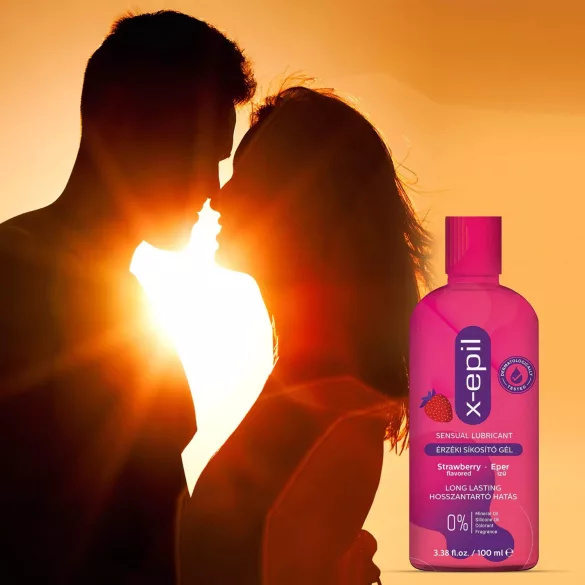 X-Epil - glijmiddel gel - aardbei smaak - 100ml