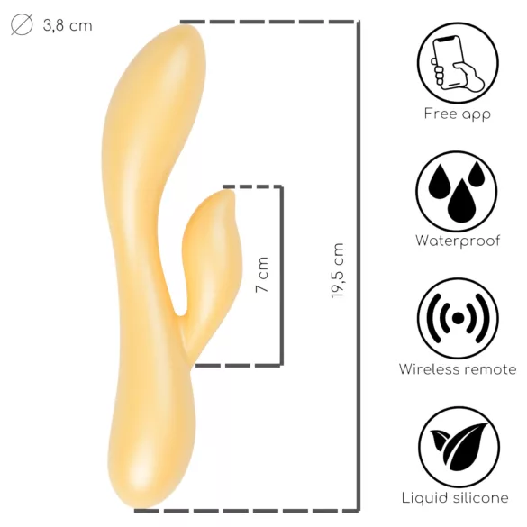Desirel Desire Dew - slimme vibrator met clitorisstimulatie (geel)