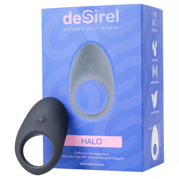 Desirel Halo - vibrerende penisring - oplaadbaar - siliconen zwart