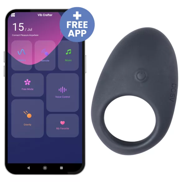 Desirel Halo - vibrerende penisring - oplaadbaar - siliconen zwart